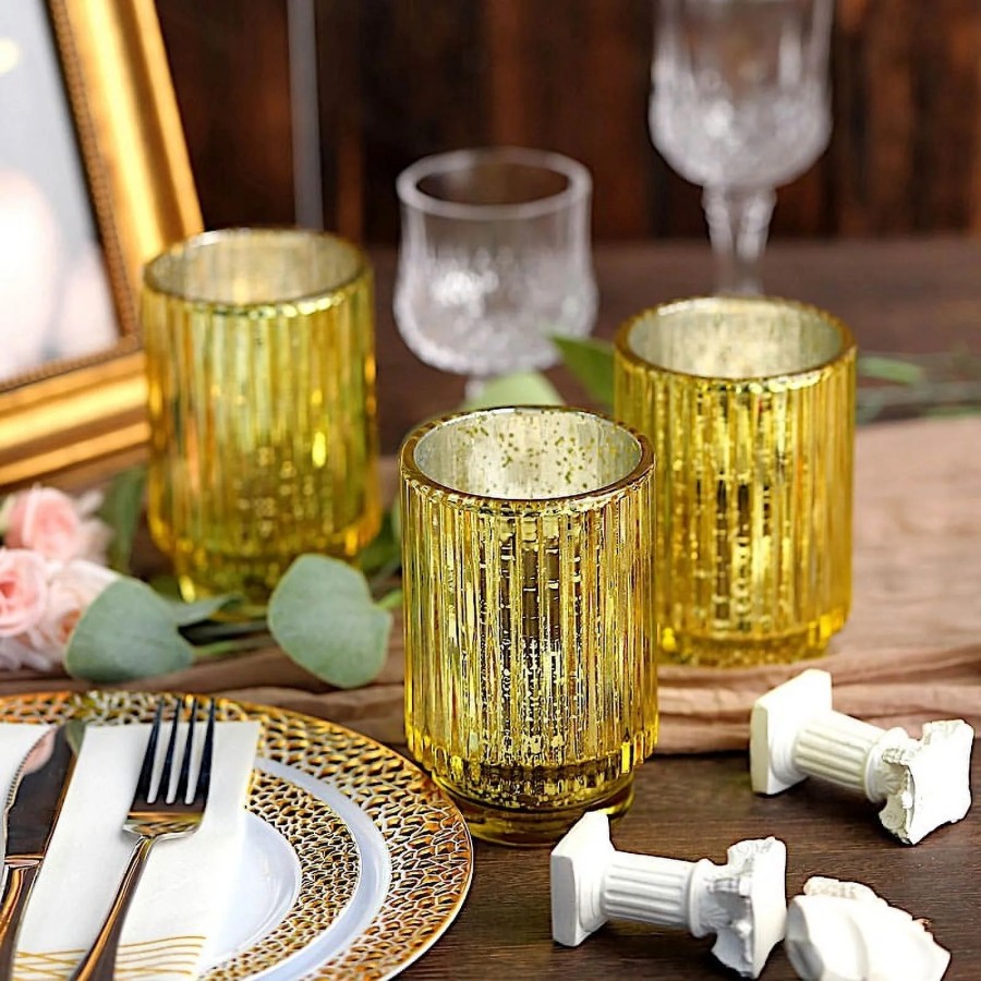 Wholesale Silver Speckled Mercury Glass Votive Candle Holders - Bulk Orders from 500pcs | Wedding, Event & Home Decor